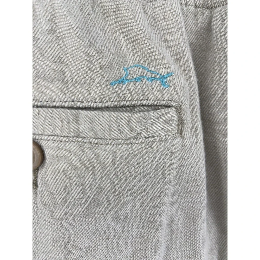 Tommy Bahama Pants Mens 42x32 Beige Relax Linen Casual‎ Beach Straight Chino